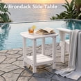thumbnail image 6 of Nalone End Table Adirondack Small Side Table 16.5" Outdoor HDPE Plastic Small End Table for Home Living Room Bedroom Patio Farmhouse (White), 6 of 8