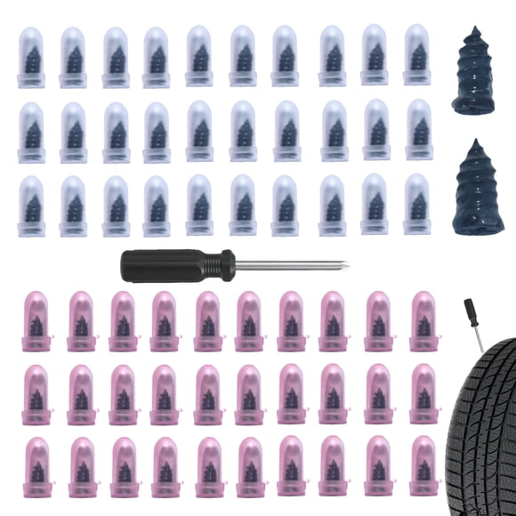 Kit de reparación de neumáticos Bawkars de 61 piezas con tornillo y destornillador