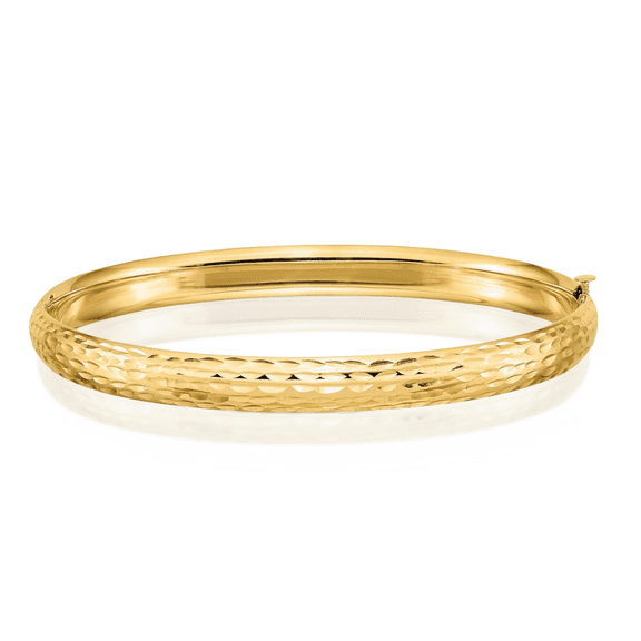 14K Solid Yellow Gold 5mm Bangle Bracelet