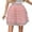 Pink, variant on EDFBUYKRS Female Skirts Sequin Skirt with Shorts Blue Women's Layered Sheer Net Cake Skirt Short Length High Waist A Line Skirt