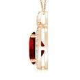 thumbnail image 3 of Angara Lab Grown Ruby Halo Pendant Necklace in 14K Rose Gold for Women - July Birthstone Jewelry | 2 ct Lab Created Ruby Vintage Style Necklace, 3 of 8