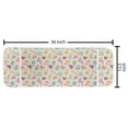 thumbnail image 2 of Turtle Microwave Oven Cover, Pre- Themed Cartoon Design Happy Turtle in Random Alignment, Water Resistant Organizer with Pockets for Kitchen, 36" x 12", Multicolor, by Ambesonne, 2 of 4