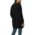 thumbnail image 3 of INSPIRE CHIC Women's Fall Winter Long Sleeve Cable Knit Open Front Sweater Cardigan with Pockets M Black, 3 of 6
