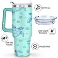 thumbnail image 3 of 40oz Sea Turtle Tumbler - BPA-Free Stainless Steel Vacuum Insulated Travel Mug with Leak-Proof Lid & Straw - Hawaiian Ocean Animal Design for Hot & Cold Drinks, 3 of 9