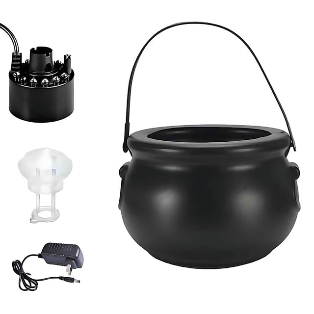 Xingzhi Safe To Halloween Mist Maker With Changing LED Light For Kids Parties Easy To Plastic black US Plug 1Set