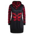 thumbnail image 1 of Sudadera túnica de manga larga con panel a cuadros de talla grande Rosegal  Sudaderas y sudaderas con capucha, 1 of 5