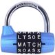 thumbnail image 1 of 5 letter combination lock, direction lock, padlock letter code, word lock combination lock (blue), 1 of 5