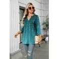 thumbnail image 3 of Zeagoo Quarter Sleeve Tops for Women Tunic Blouses V Neck Tee Shirts Tunics Blouses for Women, 3 of 6
