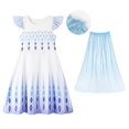 thumbnail image 4 of Vestido de princesa reina de las nieves WonderBabe con capa 1-2T, 4 of 6