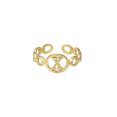thumbnail image 1 of Anillo de 26 letras chapado en oro de acero de titanio Anillo de dedo índice de apertura en inglés Anillo hueco Wmkox8yi  sjalhkljlk1987, 1 of 1