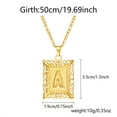 thumbnail image 3 of VOLALO Jewelry Initial Pendant Necklace for Men Womens, 14K Gold Plated Square Letter Capital Necklace Alphabets from A-Z Figaro Chain Necklace, 3 of 9