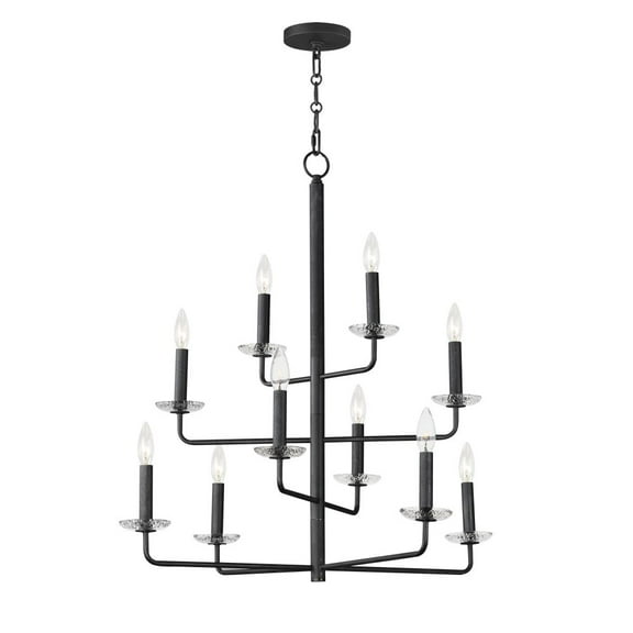 12329TCAR Maxim Lighting Madeira - 10 Light Chandelier-29.5 Inches Tall and 30.25 Inches Wide -Traditional Installation