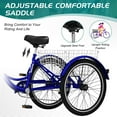 thumbnail image 6 of ABORON Adult 20/24/26 inch Tricycles with Big Basket, Adults 7 Speed Trikes 3 Wheel Bikes, Cruise Bike for Seniors, Women, Men for Recreation, Shopping, Multiple Colors, 6 of 10