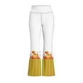 thumbnail image 4 of DISNIMO Thanksgiving Pumpkin Girls Bell Bottom Pants fall Flare Bootcut Leggings 7-8 Years Yoga Pants Kids Bell Bottoms Leggings for Girls High Waisted Leggings Flare, 4 of 7