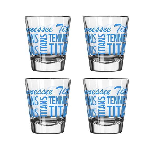 Logo Brands Tennessee Titans 4-Pack 2oz. Shot Glass Set