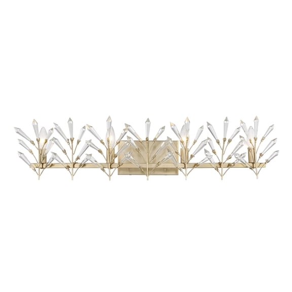 Orianna 4-Light Bathroom Vanity Light in Noble Brass