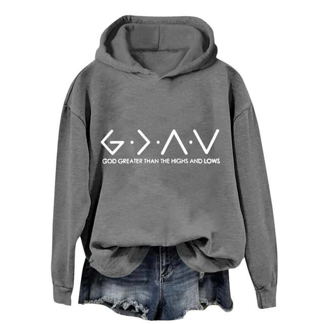 Women'S Fashion Hoodies & Sweatshirts Long Sleeve Drawstring Hoodies Print Oversized Fall Tops Clothes