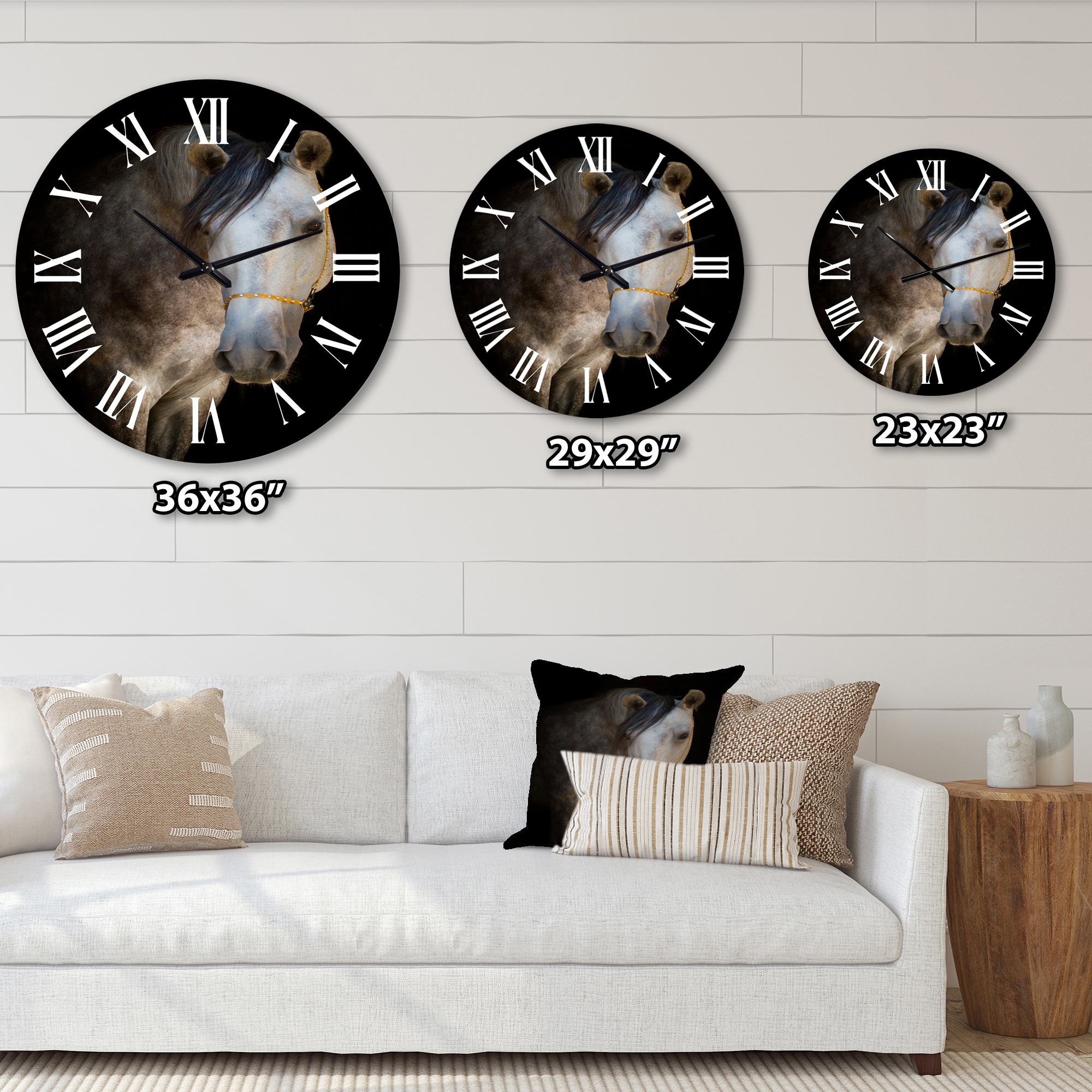 Designart 1 in Farmhouse Wall Clock