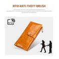 thumbnail image 6 of TAZAG high-quality oil wax leather long women's wallet multi-card slot genuine leather clutch bag multi-functional zipper coin purse, 6 of 10