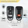 thumbnail image 3 of Key Fob Replacement for 2006 2007 2008 2009 2010 Hyundai Sonata/ 07 08 09 10 Elantra Sedan Car Keyless Entry Remote Control, OSLOKA-310T, 4 Buttons, 3 of 8