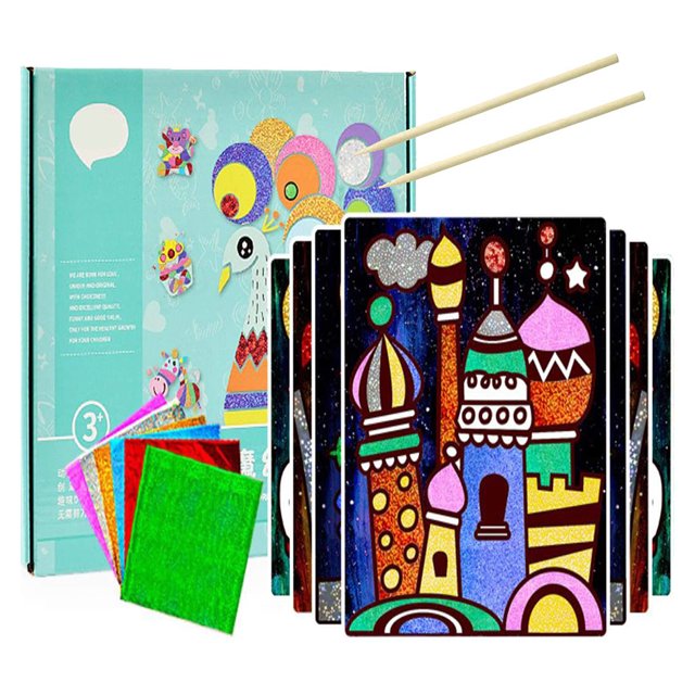 DIY juguetes hechos a mano para niños, juego de pintura adhesiva artística, juguetes de pintura divertidos para niños