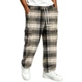 thumbnail image 2 of HAJWOH Mens Sweatpants Baggy Wide Leg Plaid Checkered Jogger Pants Men for Daily wear, 2 of 5