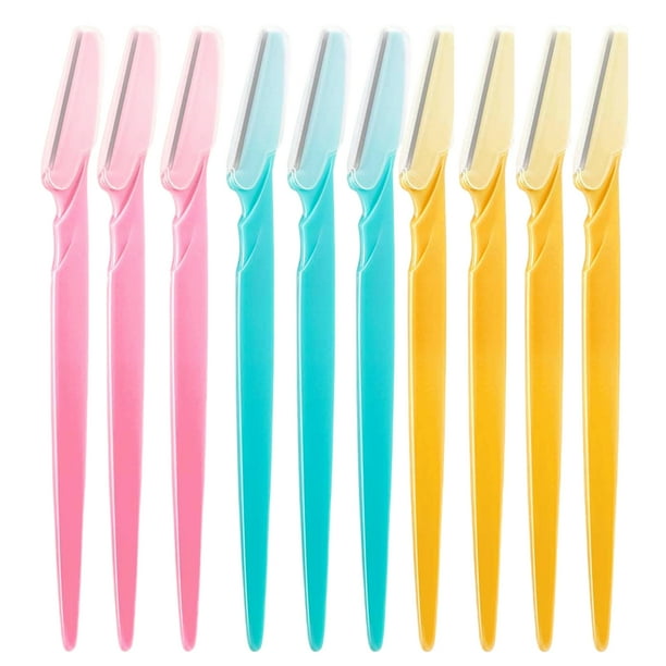 Guardurnaity Paquete de 10 recortadores de cejas, maquinillas de afeitar, moldeador de mango, suministros para el hogar, maquillaje, afeitadora de belleza plantillas de cejas Guardurnaity CE012169-00