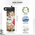 thumbnail image 4 of Bingfone Christmas Gingerbread Cookies Print 18oz Sports Insulated Kettle With Straw, Leakproof & BPA Free, Drinking Sports Water Bottle for Fitness, Gym & Outdoor, 4 of 8