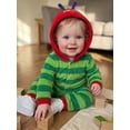 thumbnail image 3 of RUINIXCW Toddler Baby Boy Girl Halloween Caterpillar Costume Newborn Infant Baby Fleece Jumpsuit Warm Fall Winter Clothes Long Sleeve Striped Hooded Romper, 3 of 10