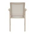 thumbnail image 5 of Luxury Commercial Living 35.5" Taupe Brown Resin Sling Outdoor Dining Arm Chair, 5 of 9