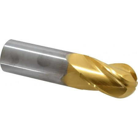 

Hertel 1 Diam 1-1/2 LOC 4 Flute Solid Carbide Ball End Mill TiN Finish Single End 4 OAL 1 Shank Diam