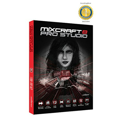 Acoustica Mixcraft 8 Pro Studio Music Production Software Retail with 1 Year Free Extended