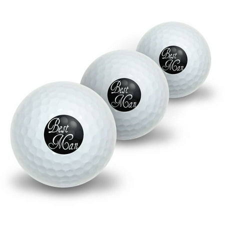 Best Man Wedding Novelty Golf Balls, 3pk (Best Golf Balls Under $20)