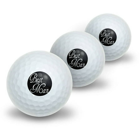 Best Man Wedding Novelty Golf Balls, 3pk (List Of Best Golf Balls)