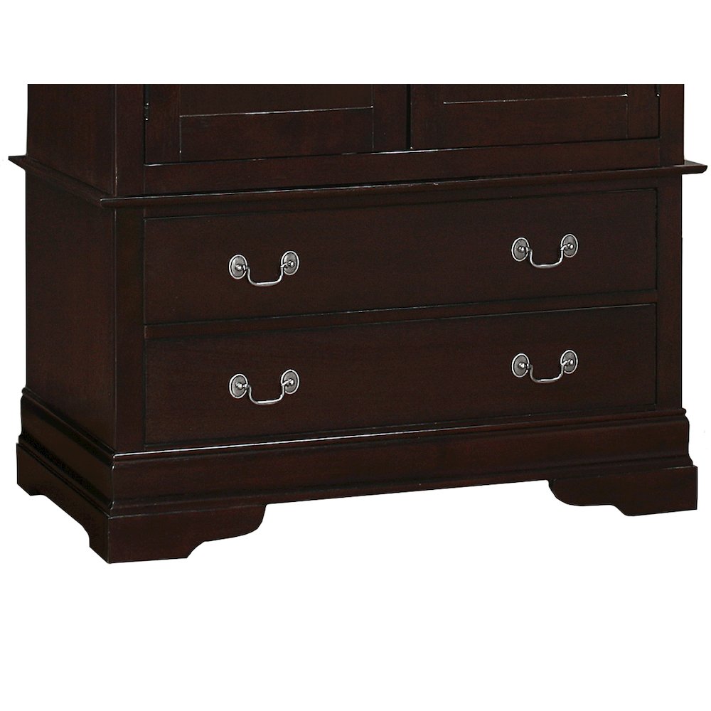 Glory Furniture Louis Phillipe Armoire in Cappuccino Color