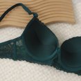 thumbnail image 6 of Perfectbot Women's Lace Push Up Bra Underwire Padded Balconette Plunge Bra for Everyday Wear, 6 of 8