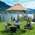 thumbnail image 2 of Costway Parasol Suspendu Déporté d'Extérieur 11 Pi avec Base à Roues Beige, 2 of 10