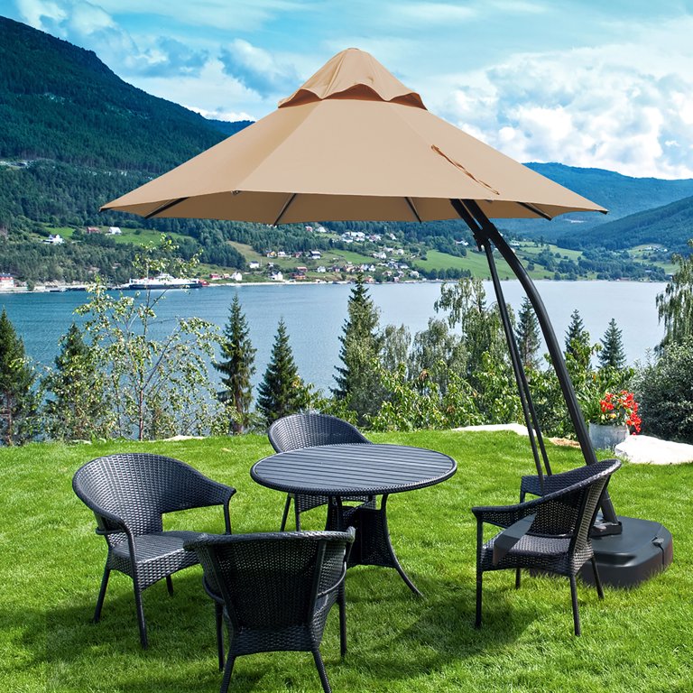 cantilever patio umbrella on wheels Heavy-Duty Outdoor Rolling Base | 5 Lockable Your umbrella wont budge Cantilever Umbrella | Umbrellas |