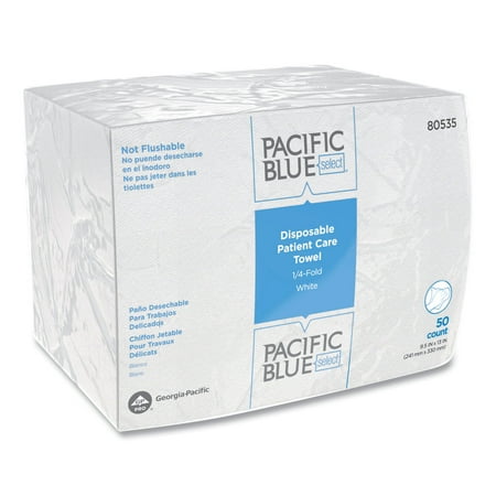 Georgia Pacific® Professional Pacific Blue Select Disposable Patient Care Washcloths, 9.5 X 13, White, 50/pack, 20 Packs/carton