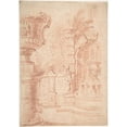 thumbnail image 3 of Gilles-Marie Oppenord 14x18 Black Modern Framed Museum Art Print Titled - Study for a Garden Capriccio, 3 of 5