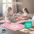 thumbnail image 4 of ODIKA 4'x6' Machine Washable Non-Slip Area Rug, Festive Pine Tree Motif with Accents and Whimsical Snowflake High Traffic Rug with Pad, Pink, 734744, 4 of 8