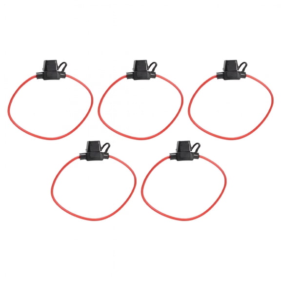 GJX 5 Pack Waterproof Inline Fuse Holder 12 Gauge AWG Wire Cut Off Switch 12V 30A
