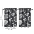thumbnail image 4 of Vintage Kitchen Food Cooking Chef Tier Cafe Curtains for Bathroom Living RV Rod Pocket Window Drapes 36 Inch 2 Panels Set 28"x36" 2 Panels Window Treatment Tiers, 4 of 4