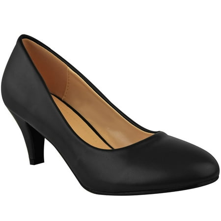 

Fashion Thirsty Womens Ladies Low Heel Court Comfort Slip On Shoes