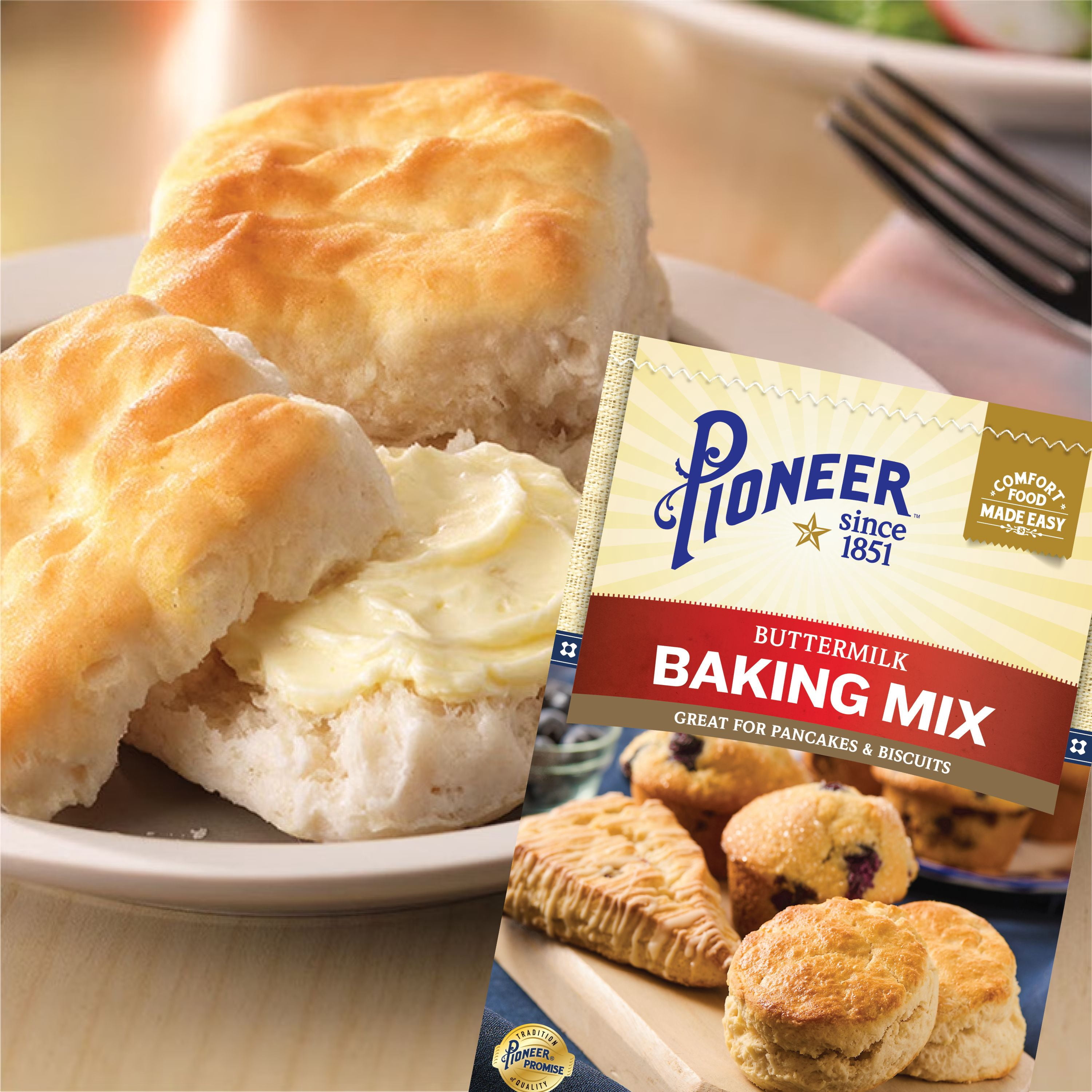 Pioneer Brand Buttermilk Biscuit & Baking Mix, 40 oz