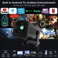 thumbnail image 3 of HY320 4K Android 11 Smart Projector,Portable WiFi 6 Bluetooth 5.0 with Auto Keystone Correction,180°Rotatable Home Theater, Outdoor,Gaming, 3 of 6