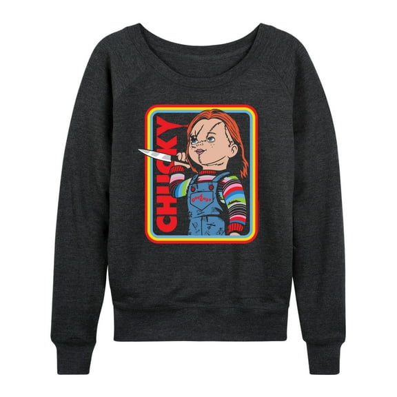 Chucky - Retro Chucky & Knife - Women's Lightweight French Terry Long Sleeve Shirt