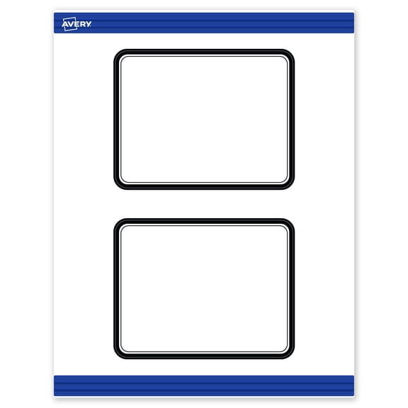 Avery 4.25" x 5.5" Cards, Double Black Border, 20 ct