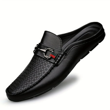

XWQSSGMen s Lightweight and Breathable Retro Style Moc Toe Backless Mule Shoes -Slip Ons for Indoor/Outdoor Walking-40