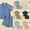 Blue, variant on Kids Summer Clothes Set Trendy Candy Color Short Sleeve Collared Polo Shirt and Matching Casual Shorts 2pc Playwear Pack